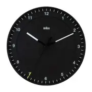 [Brown] BRAUN Clock Wall Clock BC17B Black Black Classic Large Analogue Wall Clo