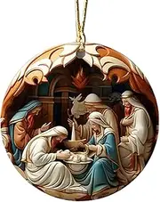 Nativity Scene - Nativity Scene Christmas | Birth of Jesus, Christian Nativity Decoration for Home, Christmas Tree Decoration, Religious Gift