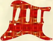 Stratocaster Pickguard Custom Fender SSS 11 Hole Pick Guard Tartan Techno 2
