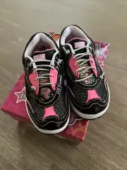 Girls’ Glitzy Pets By Stride Rite Glamorous Black/Pink Sneakers - Sz 9.5M - NIB