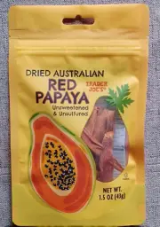 Trader Joe's RED PAPAYA Unsweetened & Unsulfured & Kosher
