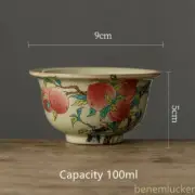 Ceramic Peach Cup Chinese Cups Tea Cup Set Teaware Teacup Mugs for Tea Ceremony