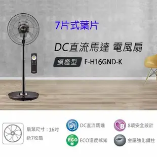 Panasonic 國際 F-H16GND-K 16吋DC直流馬達電風扇 (8.3折)