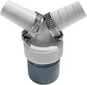 Washing Machine Drain Double Connection 1 1/4 mm Y-Adapter for Hose with Inlet Connector of 19-24 mm and Outlet 40 mm