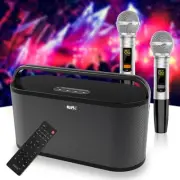 K888 Karaoke Machine with Powerful & Clear Sounds, 2 Wireless Microphones &