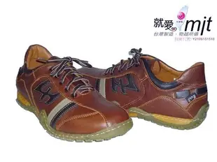 零碼鞋 25號 Zobr路豹 純手工製造 牛皮氣墊休閒男鞋 B228 棕豆色  特價:1090元