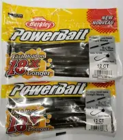 2-Berkley Powerbait Straight Money Shaky Head / Drop Shot 12CT, Green Pumpkin 6"