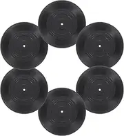 sourcing map PVC Plain Faux Blank Vinyl Records, Retro Vinyl Records for Home Studio Room Wall Aesthetic, Black, 4.3 Inch