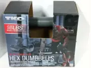 TKO 15 Lb Dumbbell Set (7.5 LBS X 2) HEX DUMBBELLS For Strengh & Cross training