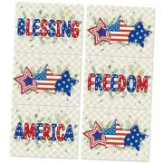 Veterans Day Placemats Set of 6 4th of July Patriotic Eucalyptus 4th of July