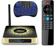 X96 X10 8K Ultra HD Android TV Box Android 11.0 Amlogic S928X LPDDR4 8GB RAM 64GB ROM WiFi6 1000M BT5.2 USB3.0 Support AV1 8K 60fps H.265 HDR Box with i8 Keyboard