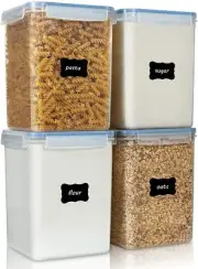 Large Food Storage Containers 5.2L / 176oz - 4 Pieces for Flour,Sugar..
