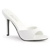 Mules Pleaser CLASSIQUE-01 Wei Fl Mules CLASSIQUE-01 - PU White