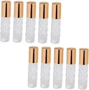 CRILSTYLEO 8Pcs Glass Roller Bottles Empty Vials for Perfume Essential Oils Travel Friendly Design with Roller Balls for Easy Dispensing for Daily Use Go