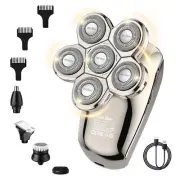 SEJOY 5IN1 Men Electric Shaver 6D Head Razor Bald Beard Nose Hair Skull Trimmer