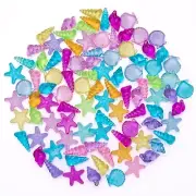 Colorful Plastic Sea Shell/Conch/Starfish Gems Toys for Beach Holiday/Swimming P