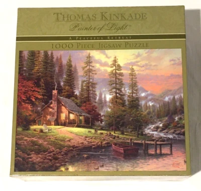 Thomas Kinkade A Peaceful Retreat 1000 Piece Jigsaw Puzzle SEALED 2003