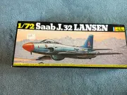 Heller 1/72 Saab J.32 LANSEN No 343 Unassembled Model Plane Kit Vintage