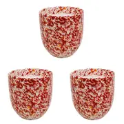 3x Urban Speckle Candle Pink/Red Coloured 8cm Stylish Home Decor Fragrance