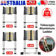 2.6/3.2/3.8/4.4m Telescopic Aluminium Ladder Extend Extendable Adjustable Step