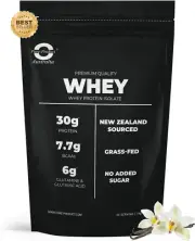 Whey Protein Isolate Hydrolyzed 1kg Grass-Fed Vanilla 30g Protein Fast Absorb