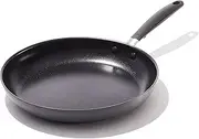 OXO Good Grips 12" Frying Pan Skillet, 3-Layered German Engineered Nonstick Coating, Stainless Steel Handle with Nonslip Silicone, Induction Suitable, Black