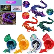 22cm 3D Printed Dragon Egg Crystal Dragon Fidget Toy Full Articulated Dragon 1Pc