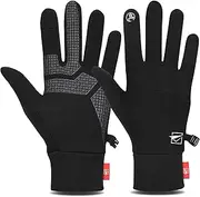 [TOLEMI] Thermal Gloves, Winter Gloves Running Warm Liner Gloves Anti-slip Touch Screen Gloves for Men Women Sport Walking Riding Driving Cycling