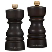 Cole & Mason London Salt & Pepper Mill Gift Set - Chocolate - 130mm