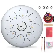 Steel Tongue Drum, 8 Notes 6 Inches C-Key Handpan Drum Percussion Instrument ...