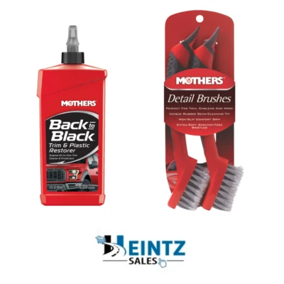 MOTHERS 06112+156200 Back to Black Trim & Plastic Restorer/W 2 Pack Detail Brush