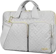 [Lacdo] 360° Protective Laptop Shoulder Bag, 15-15.6 inch Laptop Sleeve Case for Acer HP Dell ASUS Laptop, Acer Aspire, HP Pavilion, Dell Inspiron, IdeaPad,ASUS ZenBook Computer Bag, Space Gray