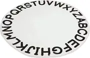 Nordic Style Round Area Mat Non Slip Washable Floor Rug for Rooms Educational Alphabet Design Cute Decor for Living Room and Bedroom