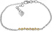 [Galaxy Gold GG] 1.55 Carat 14K Solid White Gold Bracelet Natural Citrine