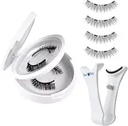 Magnetic Lashes Kit - Magnetic-Eyelashes Natural Look, Reusable Natural Look Lashes with Magnets, Reusable Magnetic Lashes Kit with Applicator False Eyelashes, Long-Lasting for Women & Girls