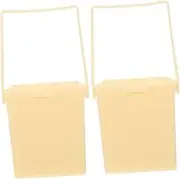 2Pcs Brush Holder Household Brush Washer Convenient Water Buckets for Easy Cleaning for School Art and Home Use