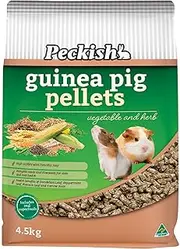 Peckish Guinea Pig Pellets, 4.5kg - Supports Digestion and Immunity, Made with Timothy Hay, Enriched with Vitamin C, Natural Herbs and Seeds for Skin and Coat Health, Best for Daily Guinea Pig Feeding