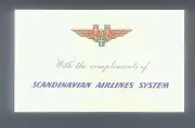SCANDINAVIAN AIRLINE SYSTEMS ( SAS ) WITH COMPLIMENTS CARD EARLY 1950's HI GRADE