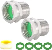 304 Stainless Steel Garden Hose Drinking-Safe Adapter - 3/4" GHT Female X 3/4" N