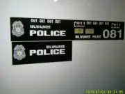 Milwaukee Wisconsin Police Patrol Car Decals 1:43
