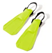 Swim Central Florescent Yellow Shark Recreational Swim Fins for Ages 4 up 14.75"