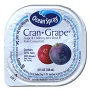 Ocean Spray Cran-Grape Juice Individual Cups Value Pack 4 Fl Oz Cup | Pack of