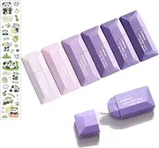 GFTCGK Pack of 6 correction rollers, 1 panda sticker, mini white out tapes with cover for notes, marking, crafts, suitable for student study goods and offices (purple)