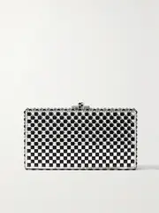 [Judith Leiber Couture] Judith Leiber Couture - Chessboard Crystal-embellished Silver-tone Clutch - One size One size Silver