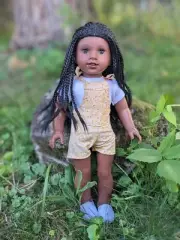 Jeenen Custom American Girl Doll OOAK Black Hair Hazel Eyes Claudie Mold