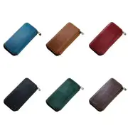 Fountain Pen Holder Case Hard Shell Leather Pencil Case Zipper Pen Case