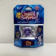 Crystal Surprise Purple Pig ZING Good Luck Lucky Charm Sparkling Pets 2015 NEW
