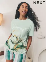 Blue Charlie The Cockapoo Short Pyjamas Set (AH3684) | $38