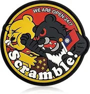 [EPIC Goods] Taiwan Morale Patches - Funny Tactical Patches | Military Gear Patches, Molle Accessories, Funny PVC Military Patches for Backpacks, Dog Harness, Clothes, Hats | Hook & Loop (Scramble - Red)