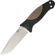 Hogue 35273 EX-F02 4.50" Fixed Clip Pt. Blade Knife, Black with Rubber